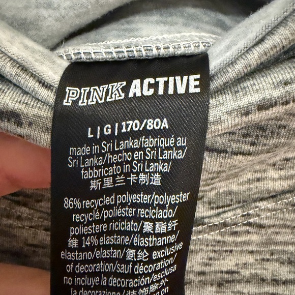 *LIKE NEW* Pink Active Fleece Lined Marled Gray Leggings - Picture 7 of 7